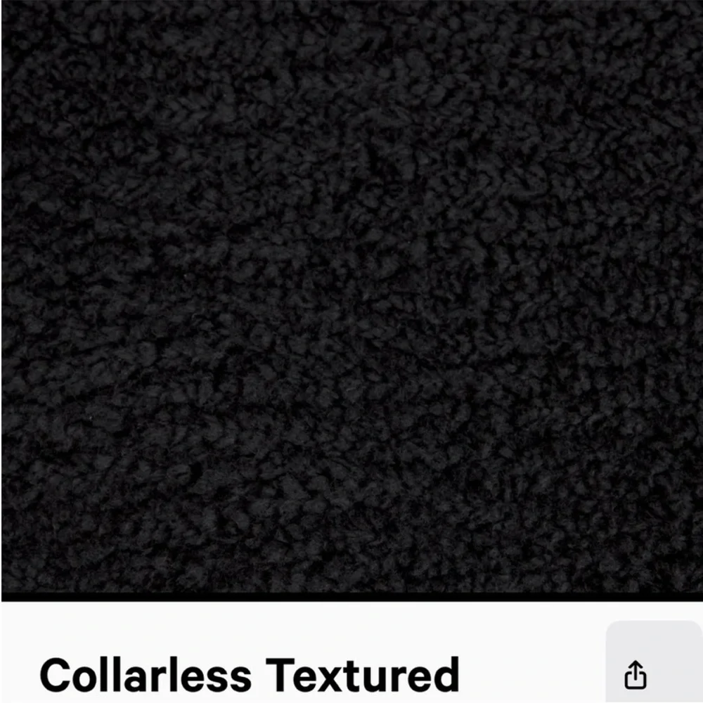 Lululemon Collarless Textured Fleece Full Zip Jacket Black